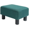 thumbnail image 2 of HOMCOM 16" Cube Modern Linen Fabric Pouf Footrest Ottoman - Green, 2 of 9
