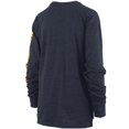 thumbnail image 3 of Women's Pressbox Heathered Navy West Virginia Mountaineers Two-Hit Canyon Long Sleeve T-Shirt, 3 of 4