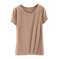 thumbnail image 3 of RongHuan Womens Tops Lightweight Short Sleeve T Shirts Casual Loose Fit Tshirt Crewneck Basic Tee Shirt, 3 of 4