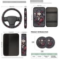 thumbnail image 7 of KUIFORTI Red Rose Skull Car Seat Covers All-Season Protection Set of 14 Front Rear Seat Covers with Arm Rest Cover Car Suitable for Cars, SUV and Trucks Soft Elastic Fabrics, 7 of 7