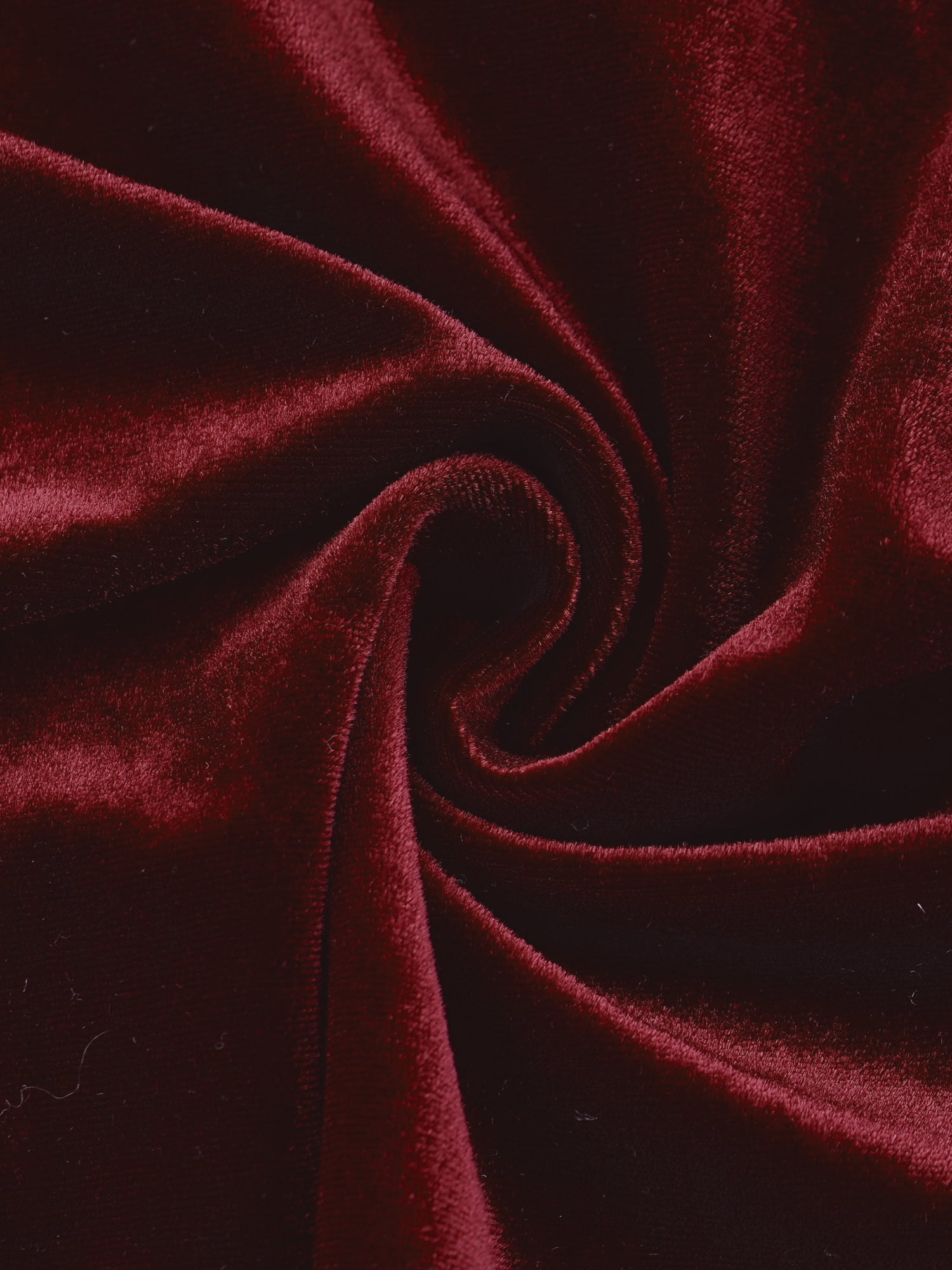 DARING DIVA Women's 3/4 Sleeve Velvet Shrug Open Front Bolero Cropped Cardigan Top S Burgundy