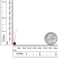 thumbnail image 4 of Gem Stone King 10K Yellow Gold Red Created Ruby and White Lab Grown Diamond Pendant Necklace for Women (0.65 Cttw, Round 5MM, Gemstone July Birthstone, with 18 inch Chain), 4 of 5