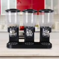 thumbnail image 3 of Dispensador de cereales Tight 3 Canister Nuts Container Machine Suministros de refrigerios Hogar clásico Almacenamiento de s frescos y secos - negro Sunnimix dispensador de cereales, 3 of 8