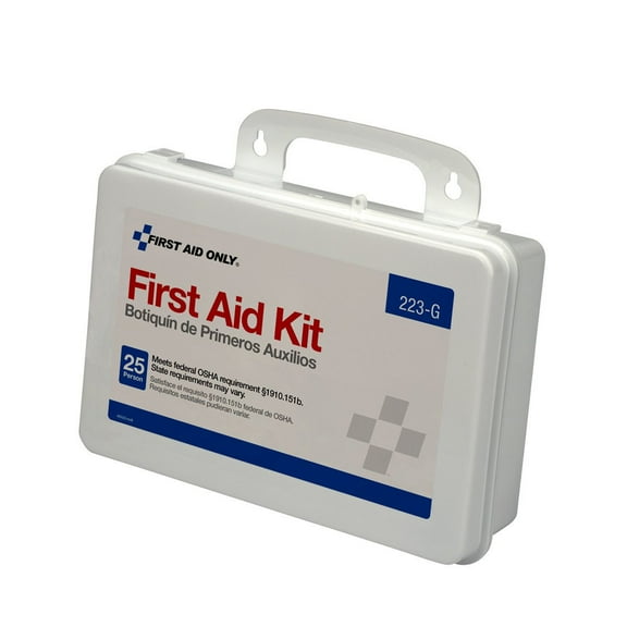 First Aid Only 223-G 25-Person Emergency First Aid Kit for Office, Home Improvement, and Construction with Gasket, 107 Pieces CA1