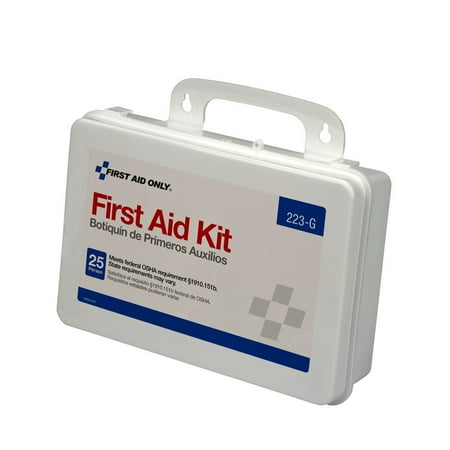 First Aid Only 223-G 25-Person Emergency First Aid Kit for Office, Home Improvement, and Construction with Gasket, 107 Pieces CA1