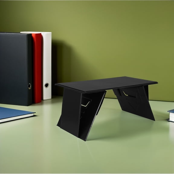 OFFIGAM Ergonomic Foldable Laptop Holder Black Portable Lightweight Stand 1 Count