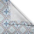 thumbnail image 3 of Ambesonne Geometric Kitchen Curtains, Hand Drawn Square Pattern, 55"x39", Blue Pale Blue Black, 3 of 3