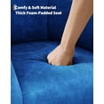 thumbnail image 4 of Accent Chair Armchair for Living Room Barrel Club Chair with Soft Padded Seat & Sturdy Legs for Bedroom Waiting Room Reception Chairs(Navy Blue), 4 of 7