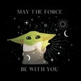 thumbnail image 2 of Men's Star Wars: The Mandalorian Grogu May the Force be With You Celestial Graphic Tee Black 2X Large, 2 of 5