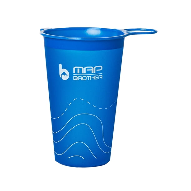 Toystoory Copa de competición para correr botella de agua plegable y portátil azul oscuro