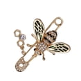 thumbnail image 3 of Insect Rhinestone Brooch Shining Bee Shaped Oil-dripping Badge Collar Pin Clothes Scarf Decor BC18Y0461-1, 3 of 9