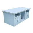 thumbnail image 1 of Escritorio para casa de muñecas a escala 1/12, muebles para casa de muñecas, recuerdos de fiesta, decoración, casa de juegos, madera, té Azul claro, 1 of 9