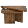 thumbnail image 3 of Inspire MidCentury Modern Solid Wood 2pc Coffee Table Set Walnut, 3 of 6