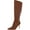 Brown, variant on Womens Black Animal Print Crocodile Padded Chantelle Pointed Toe Stiletto Zip-Up Dress Boots 5 M
