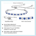thumbnail image 4 of APSVO 925 Silver Plated Tennis Bracelets for Women CZ September Birthstone Bracelets with Blue Sapphire Birthday Christmas Jewelry Gifts Teen Girls Stocking Stuffers Kids, 4 of 8
