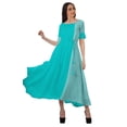 thumbnail image 2 of Moomaya Robe à Manches Courtes Imprimée avec Cordon de Serrage et Encolure Dégagée pour Femmes, 2 of 5