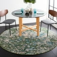 thumbnail image 3 of SAFAVIEH Madison Candelario Abstract Polka Dots Area Rug, Green/Turquoise, 3' x 3' Round, 3 of 8
