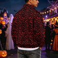 thumbnail image 6 of IYYVV Halloween Quarter Zip Up Sweaters for Men Lightweight Mock Neck Pullover Casual Pumpkin Printed Sweaters Red XL, 6 of 6