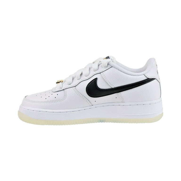 Nike Air Force 1 Premium (GS) Big Kids' Shoes White-Metallic Gold