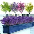 thumbnail image 4 of mmirethe 10bag Colorful Simulated Green Plant Flowers For Living Room Table Decorations Colorful Visual Feast For Everyone Green 38 cm Red Lotus 38 cm, 4 of 6
