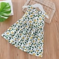 thumbnail image 2 of Odeerbi Toddler Girls Clothes Summer Floral Tank Dress Cotton Sun Dress Children's Clothing Green, 2 of 4