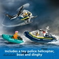 thumbnail image 5 of LEGO City Police Prison Island Toy Building Set, Birthday Gift for Boys and Girls Ages 7 Plus, Imaginative Play, Helicopter Toy, Boat Toy and Dinghy, 7 Minifigures with Dog and Shark Toy, 60419, 5 of 9