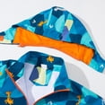 thumbnail image 6 of Krdevn Boys' Animal Print Hooded Jacket Zip-Up Outdoor Rain Coat Size:9-10 Years, 6 of 7