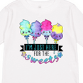 thumbnail image 4 of Inktastic I'm Just Here for the Sweets with Spun Sugar Candy Boys or Girls Long Sleeve Toddler T-Shirt, 4 of 5