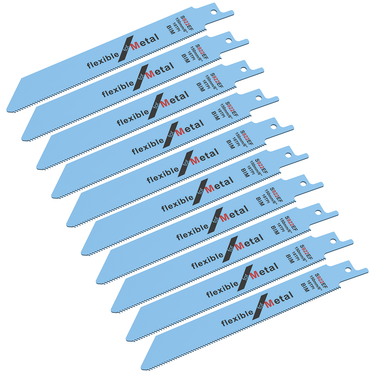 10Pcs Reciprocating Saw Blades Sabre Saw Blades Professional BiMetal
