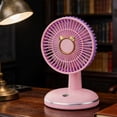 thumbnail image 4 of Rechargeable Desktop Fan with Round Base, Portable Mini Summer Fan, USB Rechargeable 3 Speed Settings, Plastic, 10 x 10 x 17 cm, 1-Pack, 4 of 6