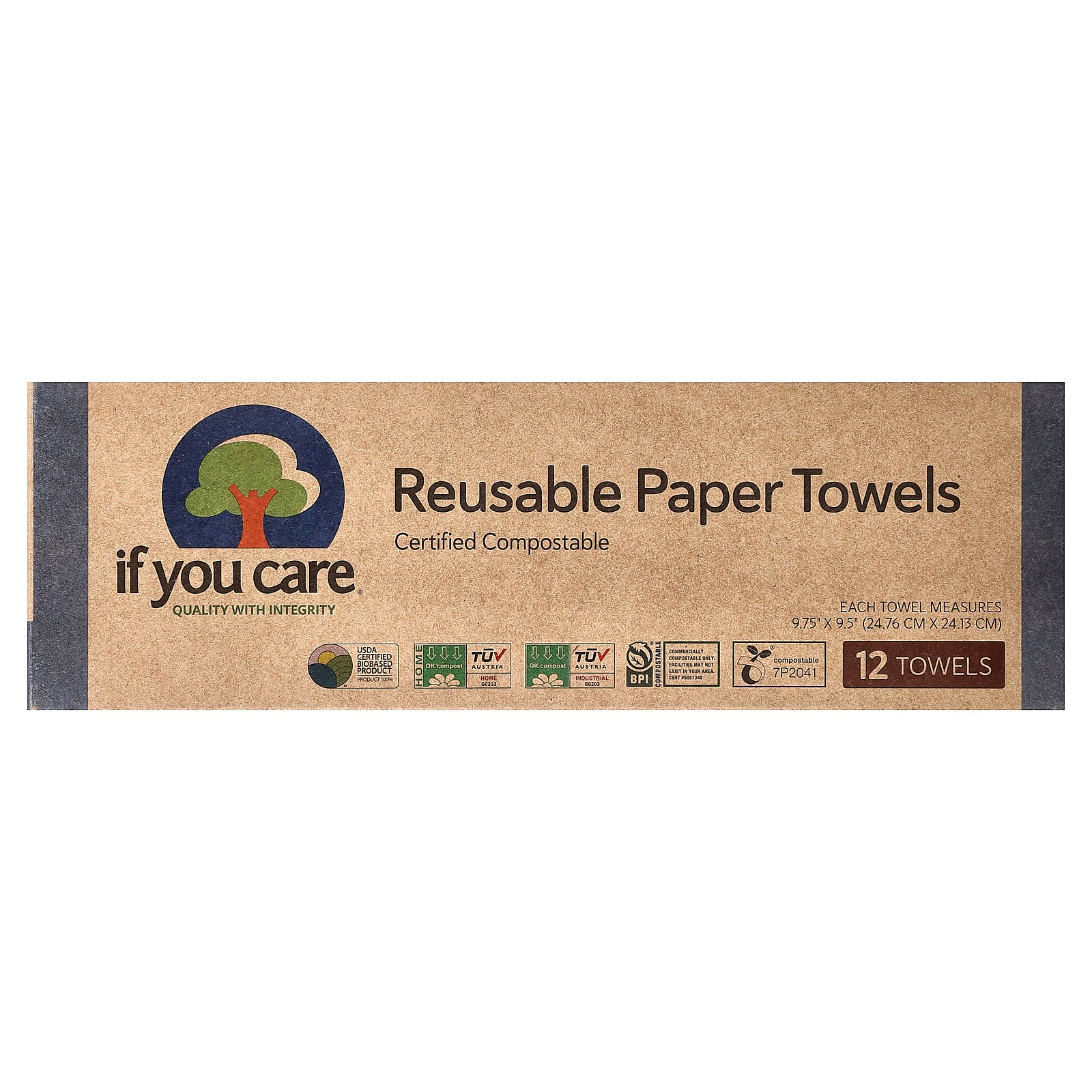 If You Care Reusable Paper Towels, 12 Towels