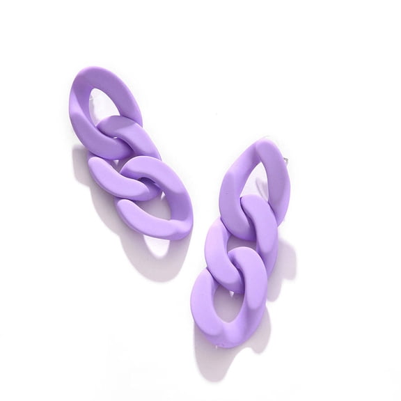 SOHI Women Purple Drop Earrings
