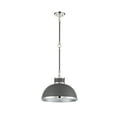 thumbnail image 2 of Gray with Polished Nickel Accents One Light Pendant from the Corning Collection, 2 of 5