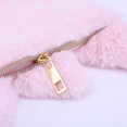 thumbnail image 3 of Bolso de mano para mujer, Bolso cosmético de felpa de gran capacidad, a la moda para viajes de oficina, 3 of 7