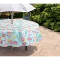 thumbnail image 3 of Serafina Home Outdoor Waterproof Tropical Pool Party Flamingo Vinyl Tablecloth, 52" x 70", 3 of 5