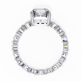thumbnail image 3 of 2.80 CT Radiant Cut IGI Certified Lab Created Diamond Side Marquise And Round Diamond, 18k Gold Wedding Ring, Prongs Engagement Ring For Her, 3 of 4