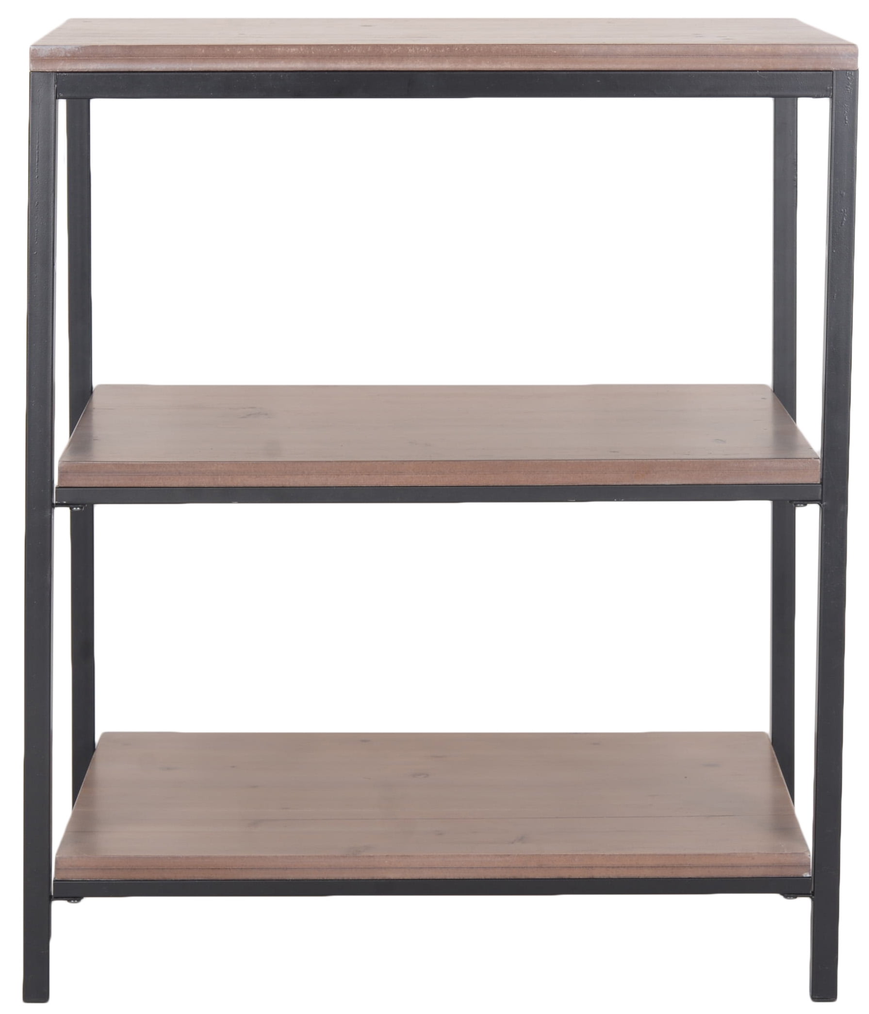 SAFAVIEH Zeke Solid Rustic 3 Tier Shelf Unit, Red Maple