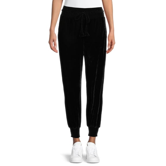 Time and Tru Women's Plush Velour Joggers