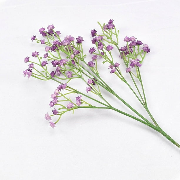 Pack de 3 flores artificiales de gypsophila - Ramo azul de aliento de bebé de 52 cm para bodas y decoración del hogar, flores de plástico que no se desvanecen, no hace falta agua