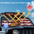 thumbnail image 4 of Yuyamidu American Flag Windshield Sun Shade, Highland Cow Car Sun Shade for Rubicon Sahara TJ JK JKU 2 Door & 4 Door, UV Rays Blocker Sun Visor Shade Keep Vehicle Cool, 4 of 7