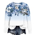 thumbnail image 4 of Women's Sweatshirts Crewneck Graphic Print Casual Printed Round Neck Long Sleeved Winter Pullover Hoodie, 4 of 4