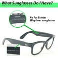 thumbnail image 4 of Walleva Titanium Mirror Coated Polarized Replacement Lenses for Ray-Ban Stories Wayfarer 50mm Smart Glasses, 4 of 5