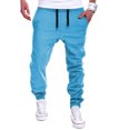 thumbnail image 1 of Pantalones deportivos de los hombres de moda Color sólido Cordón Pantalones largos ocasionales CACAGOO Pantalones deportivos, 1 of 7
