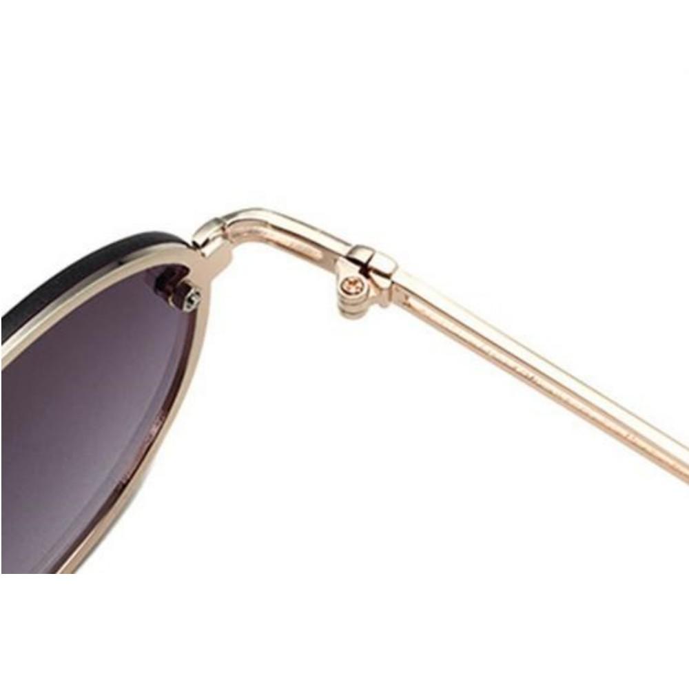 Lunettes De Soleil Ovales En Métal Style Punk - Verres Anti-éblouissement UV400 - Accessoire De Mode Tendance - 3