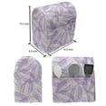 thumbnail image 5 of Pastel Lounger Chair Bag, Monochrome Leafage Pattern Foliage of Feminine Nature Plants Gardening Theme, High Capacity Storage with Handle Container, Lounger Size, Lilac and White, by Ambesonne, 5 of 5