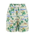 thumbnail image 5 of Lroveb Board Shorts for Women, Summer Casual Beach Shorts, Womens Shorts Comfy Elastic Waist Floral Print With 2 Pockets Yellow, 5 of 8