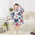 thumbnail image 6 of BZSMCE Wearable Blanket Hoodie Fashion Denim Love Garden Home Wear, 6 of 7