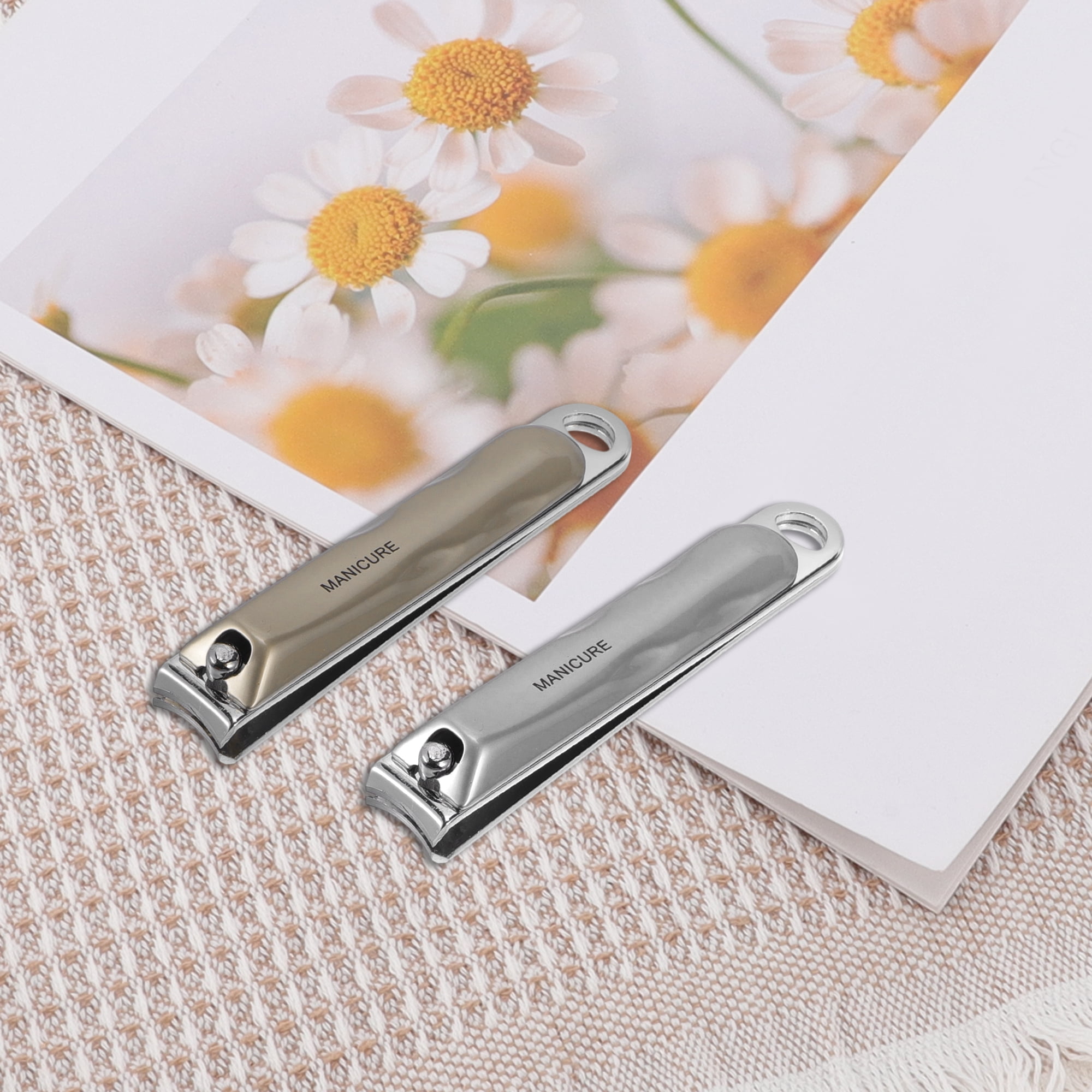 Unique Bargains 10pcs Carbon Steel Nail Clippers Set 3.15"x 0.55" Champagne