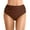 Brown, variant on Womens High Waist Scrunch Bikini Bottoms Solid Color Triangle Split Design Seam Lines Cheeky Swim Briefs Pink XXL