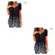thumbnail image 2 of Camiseta de poliéster sweethay para mujer blusa plisada estampado Floral cuello en V, 2 of 6
